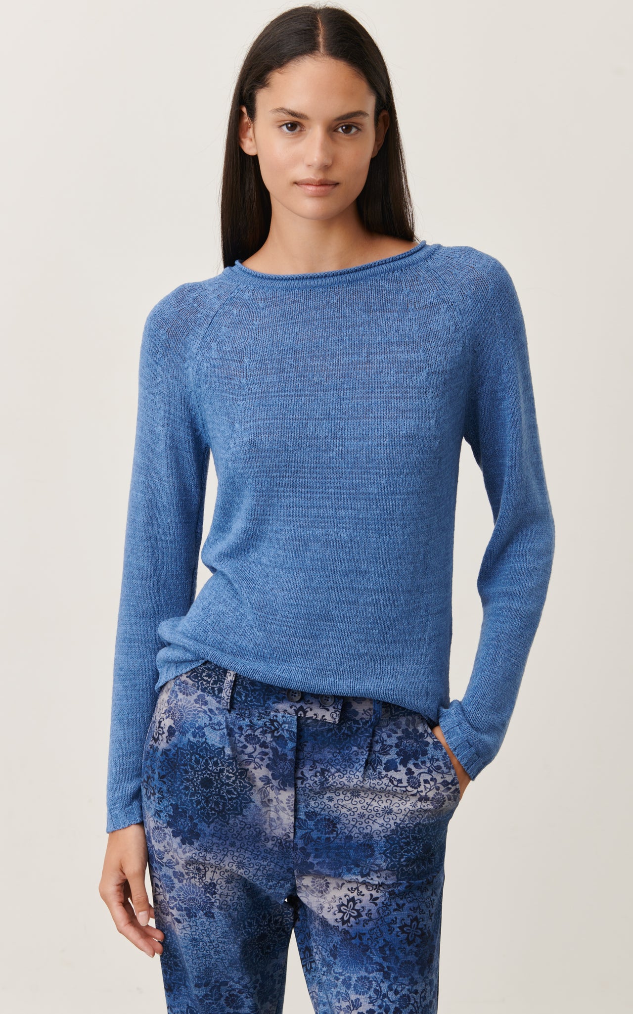 Wholegarment pullover | Blue
