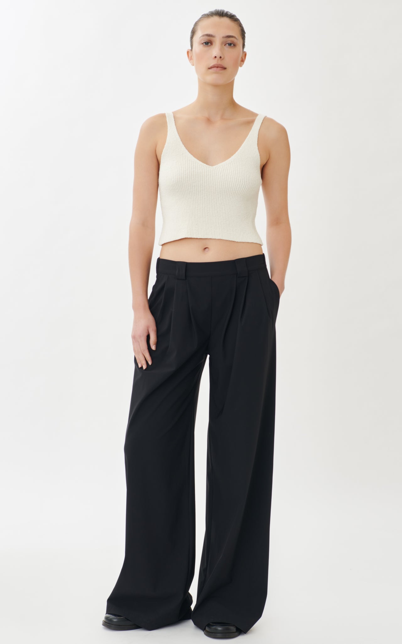 Antiny strech technical jersey pants | Black