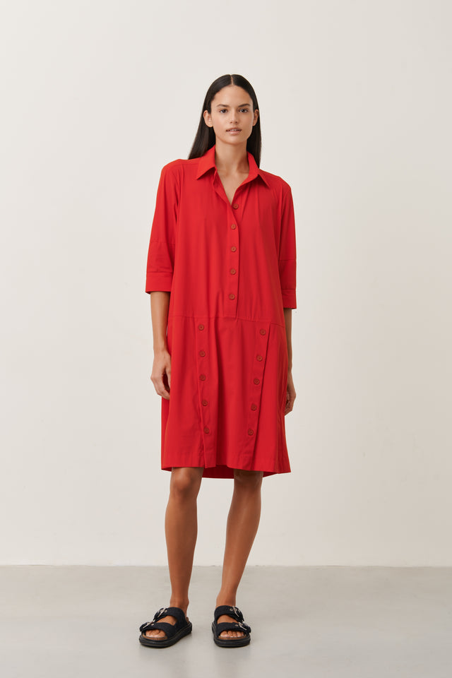 Ramona Dress Technical Jersey | Red