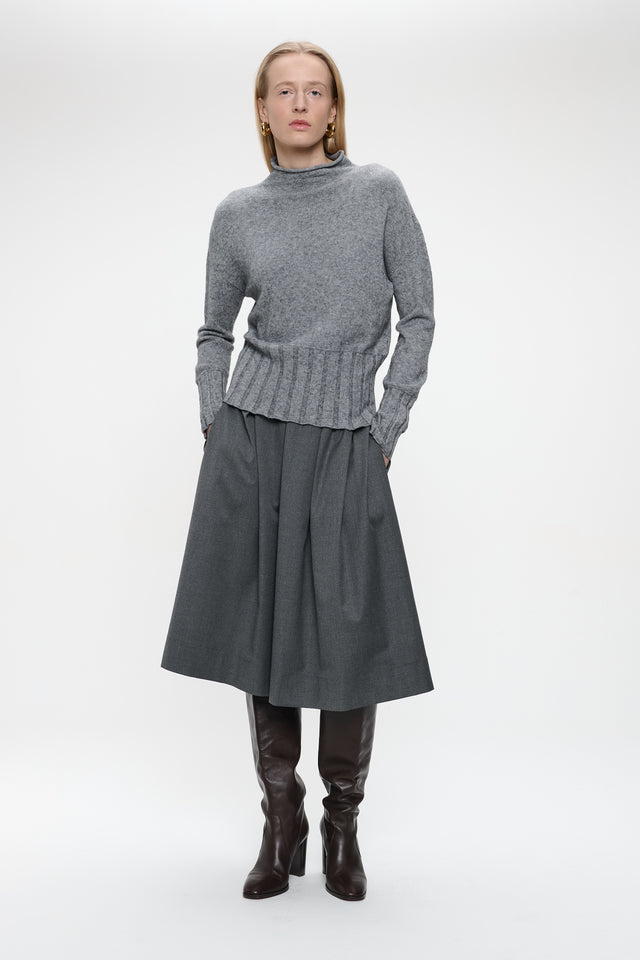Timy viscose skirt | Dark Grey