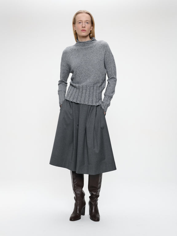 Pullover viscose NB2275 | Dark Grey Melange