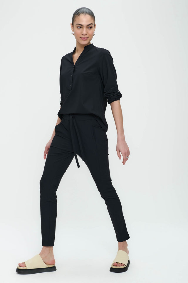 Pants Anna - Skinny fit Technical Jersey | Black