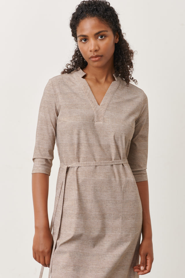 Kendal Dress Technical Jersey | Beige