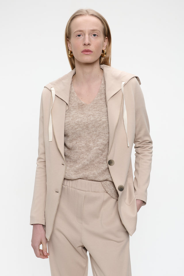 Emy hoody blazer | Beige