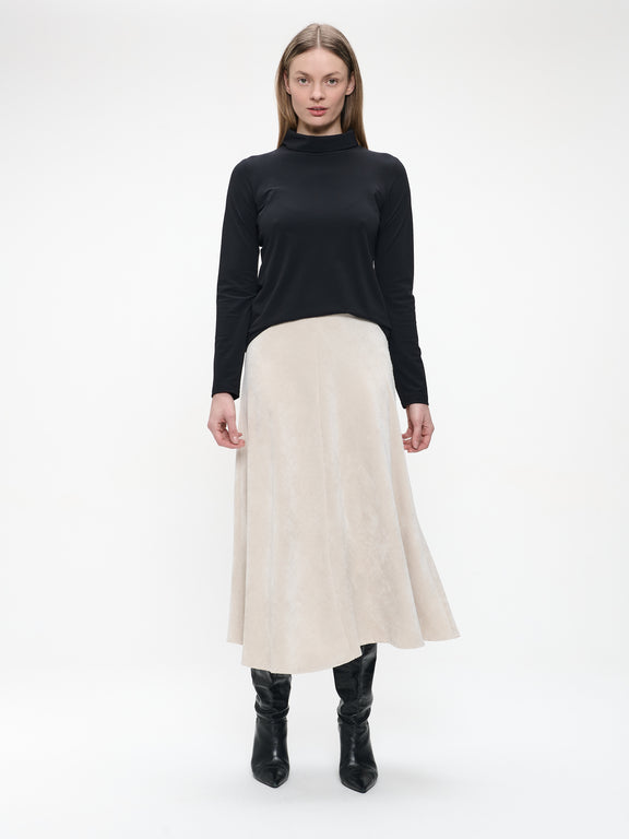 Hilary top brush tech jersey | Black