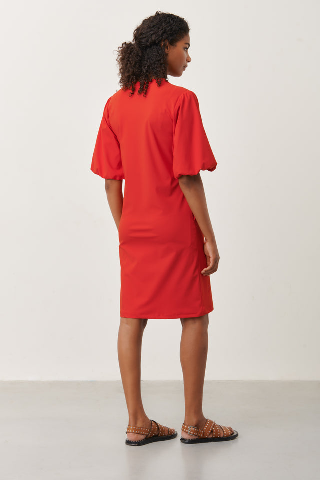 Ava Dress Technical Jersey | Red