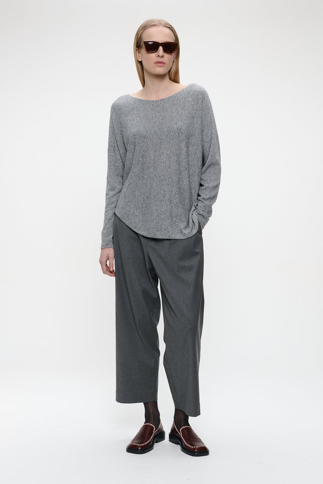 Pullover Cashmere blend 2482 | Dark Grey Melange