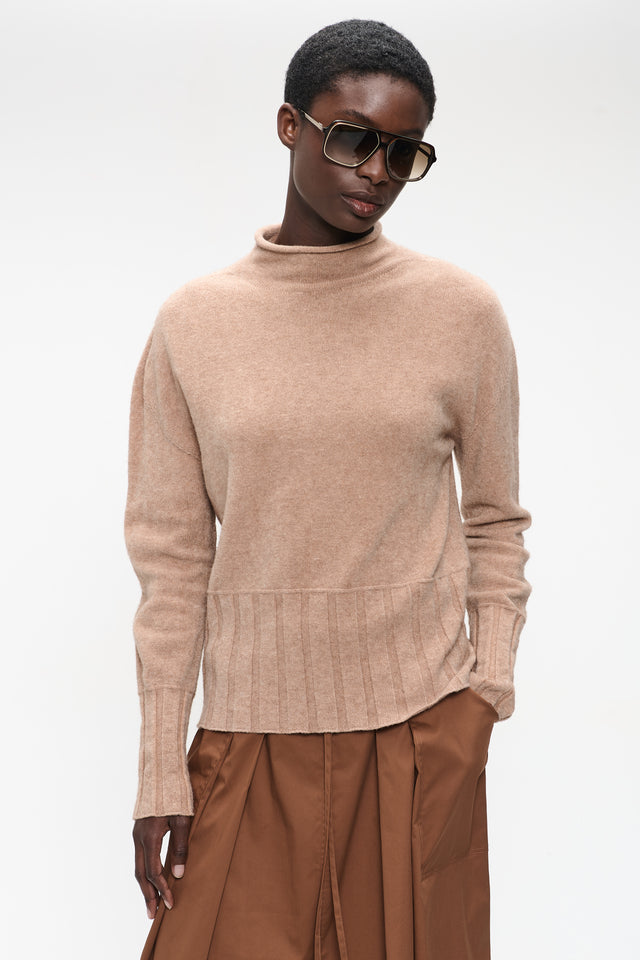 Pullover viscose NB2275 | Beige Melange