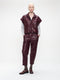 Daphne eco leather pants | Bordo