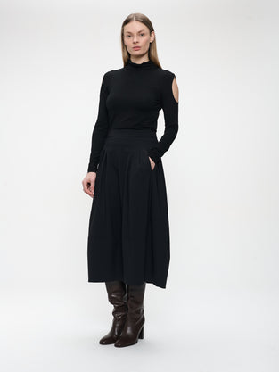 Heide skirt technical jersey | Black