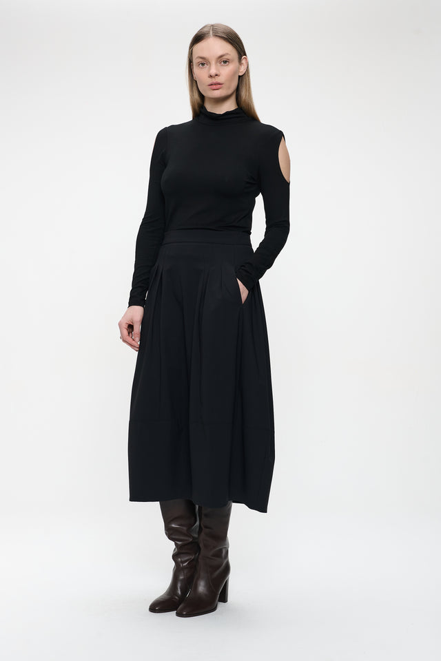 Heide skirt technical jersey | Black