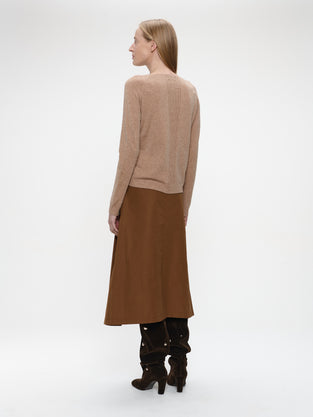 Alissa taffeta skirt | Camel