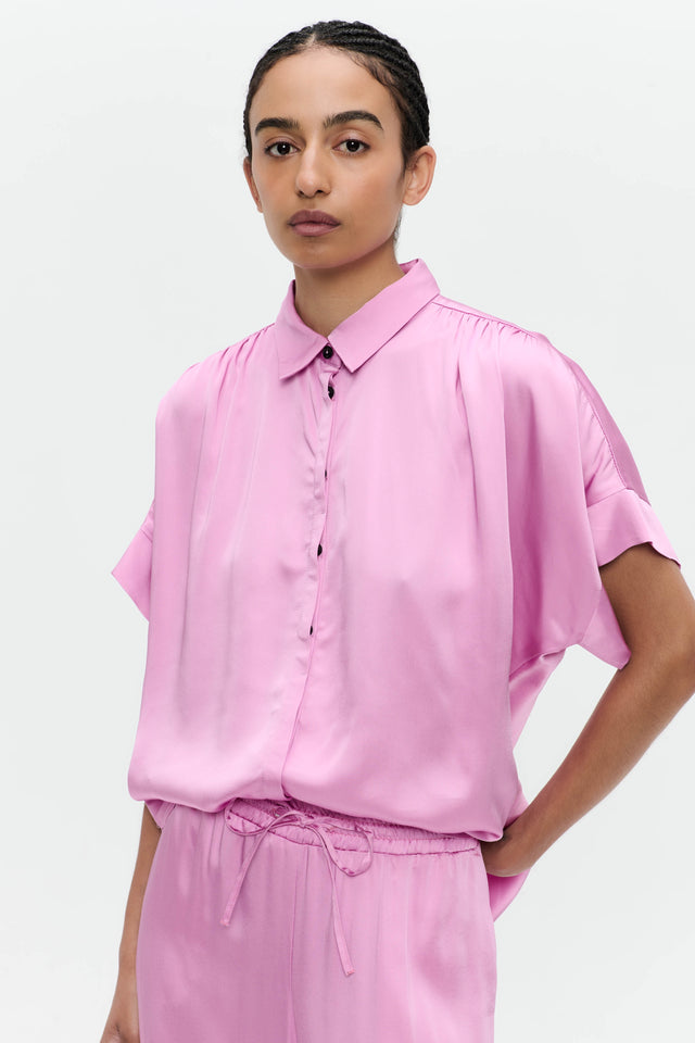 Romy rayon viscose blouse | Pink