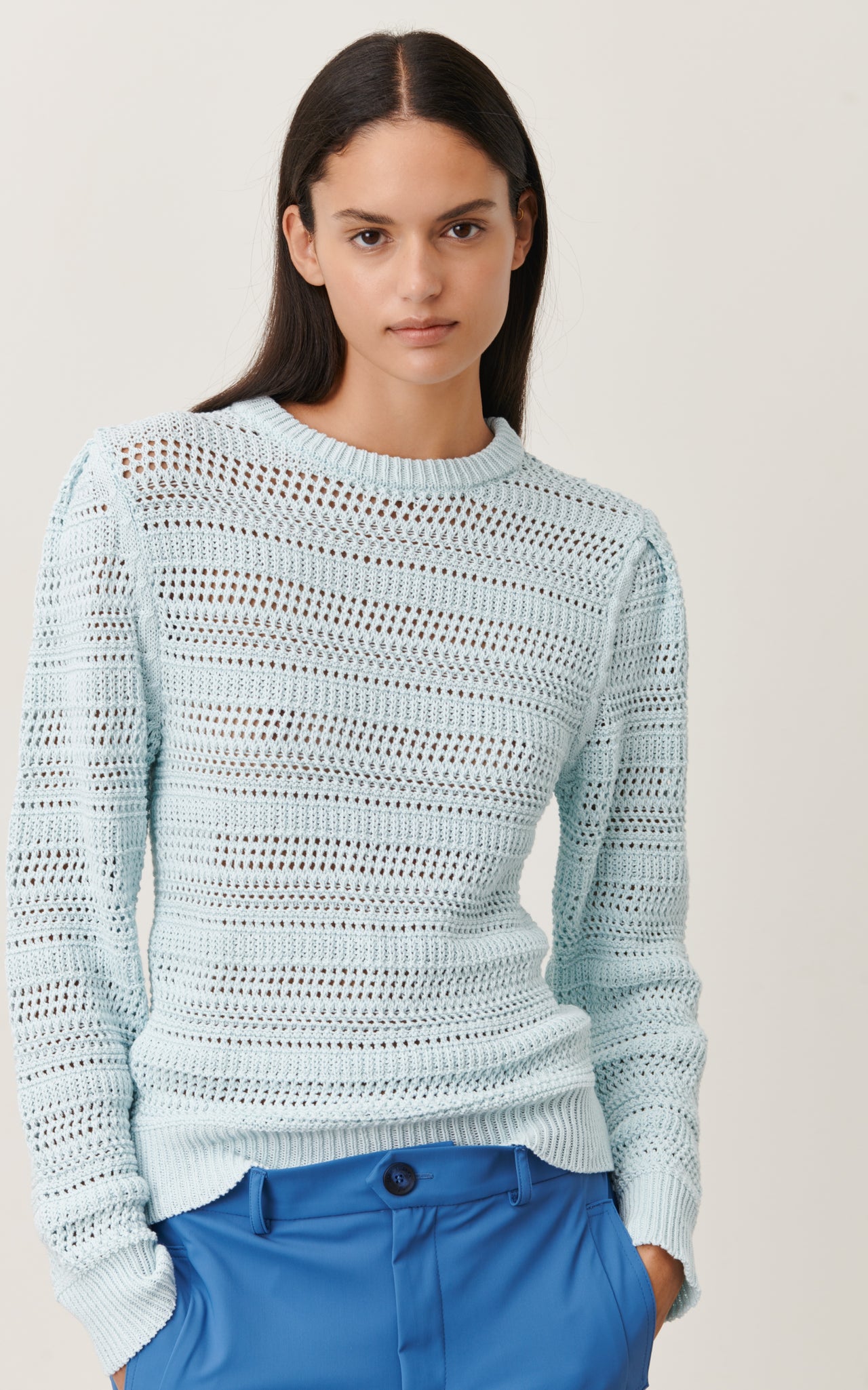 Fiorella cotton mix blouse | Off White