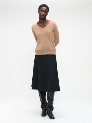 Mishele heavy tech jersay skirt | Black
