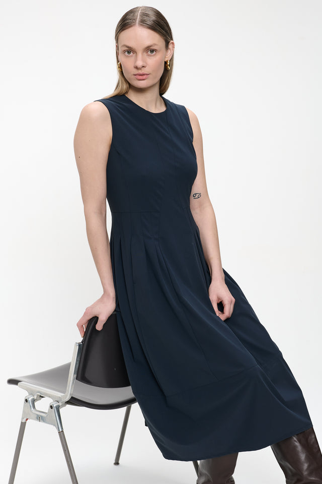 Heide dress technical jersey | Blue