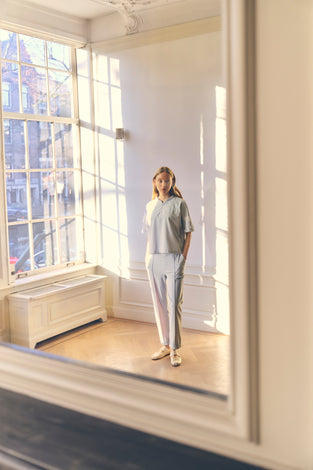 IrenaN structure technical jersey pants | Light Blue