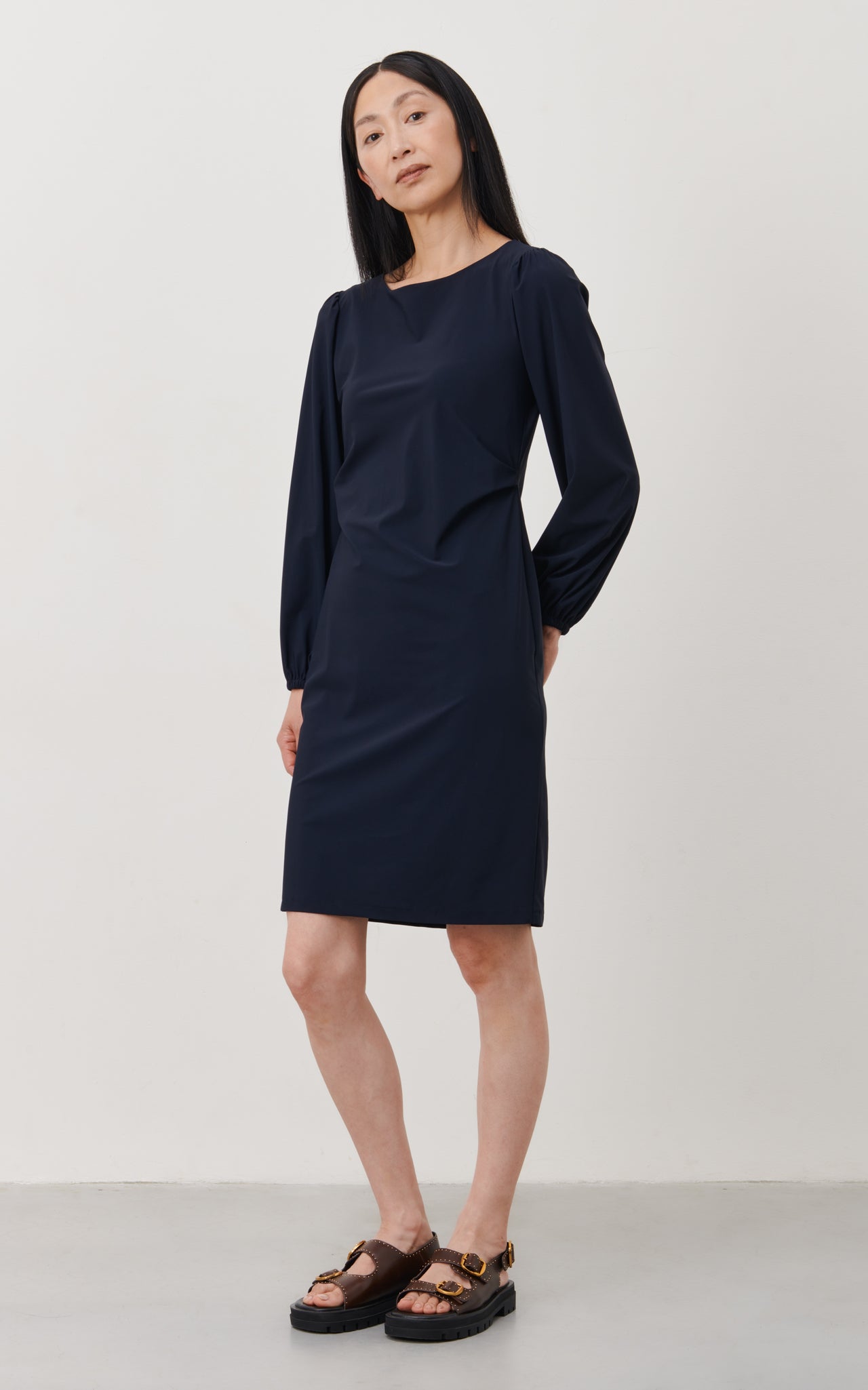 Silke Dress Technical Jersey | Blue