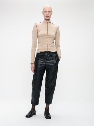 Daphne eco leather pants | Black