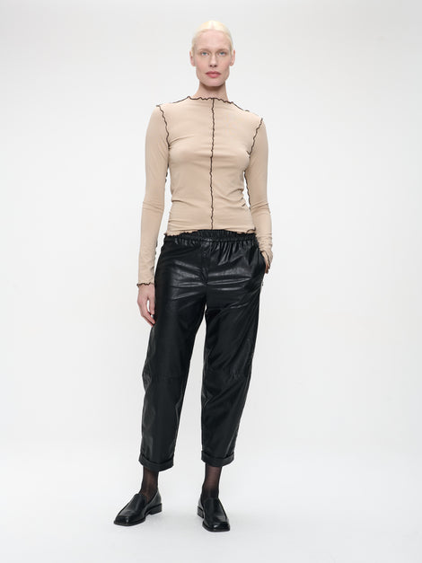 Daphne eco leather pants | Black