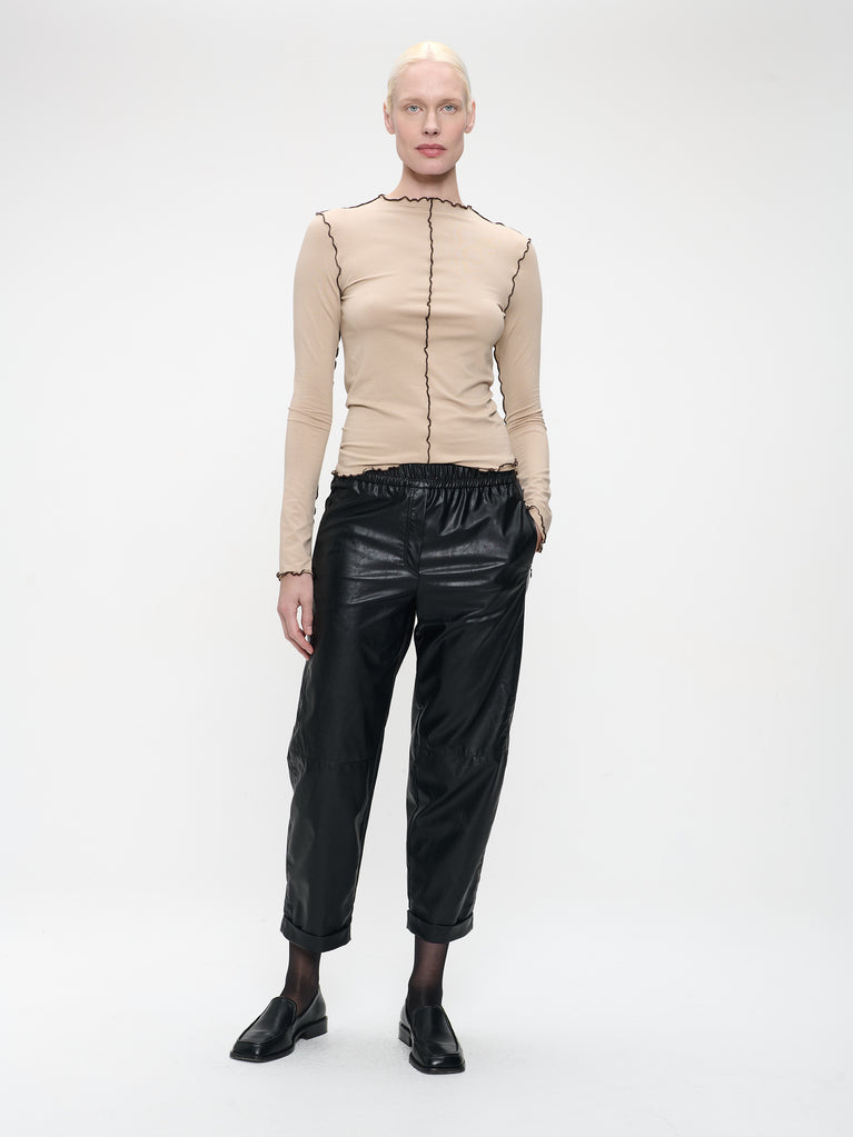 Daphne eco leather pants | Black
