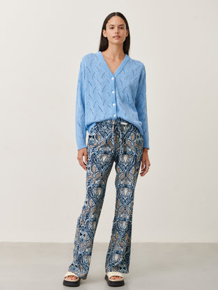 Carola Pants Technical Jersey | Multi Blue