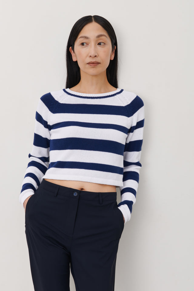 Crop Pullover 2015A1 | Light Blue