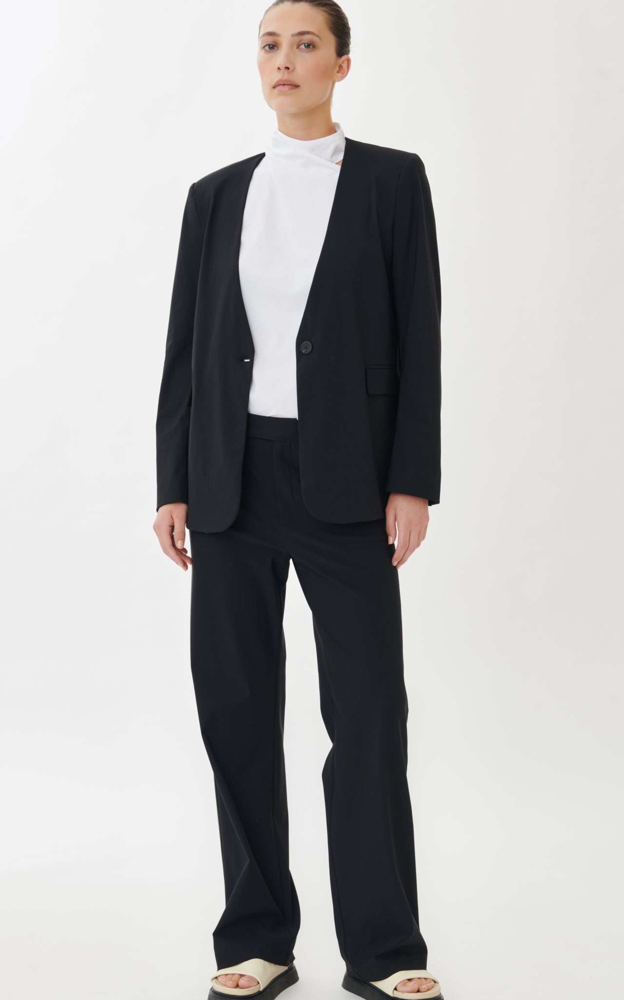 Lennard Oversize Blazer | Grey Silver