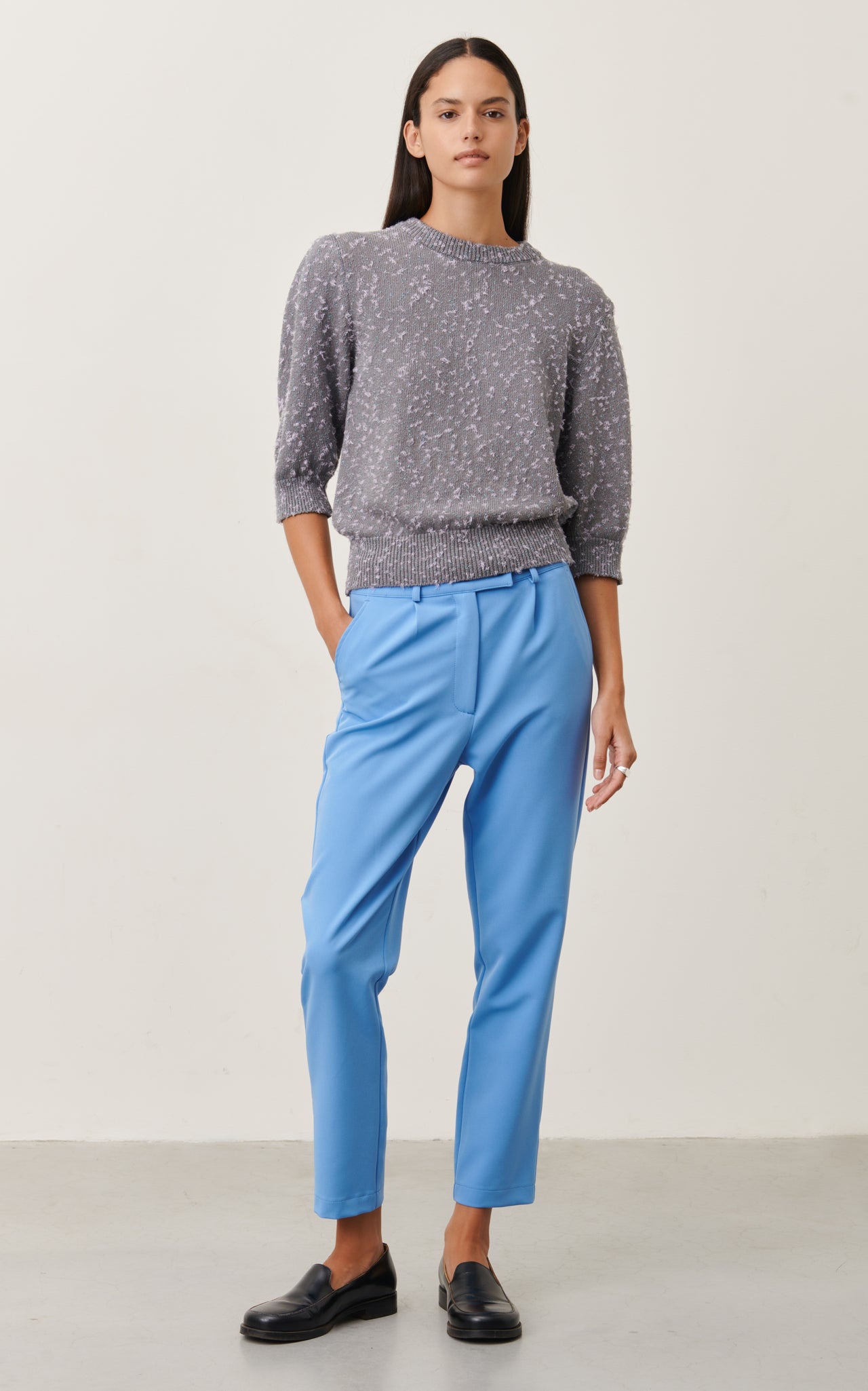 Joy pants technical jersey | Blue Melange