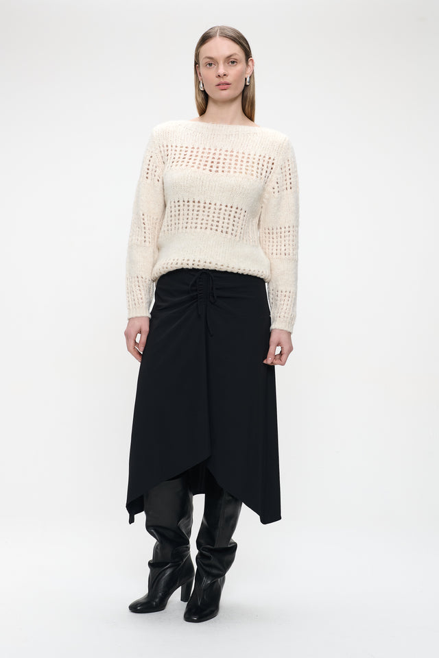 Tine skirt technical jersey | Black