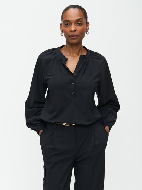 Franc Blouse Technical Jersey | Black