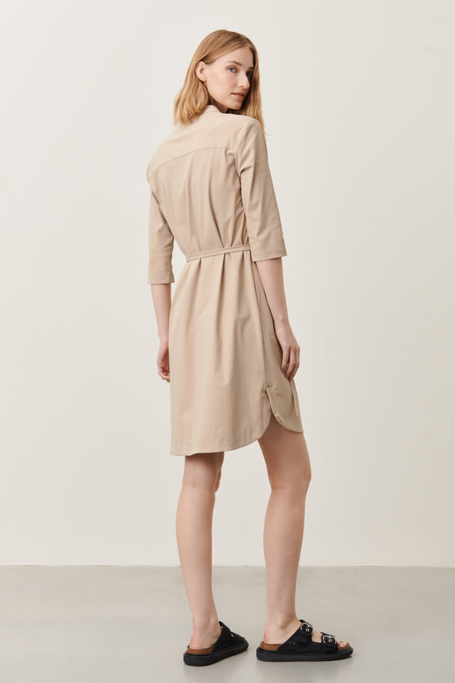 Kendal Dress Technical Jersey | Sand
