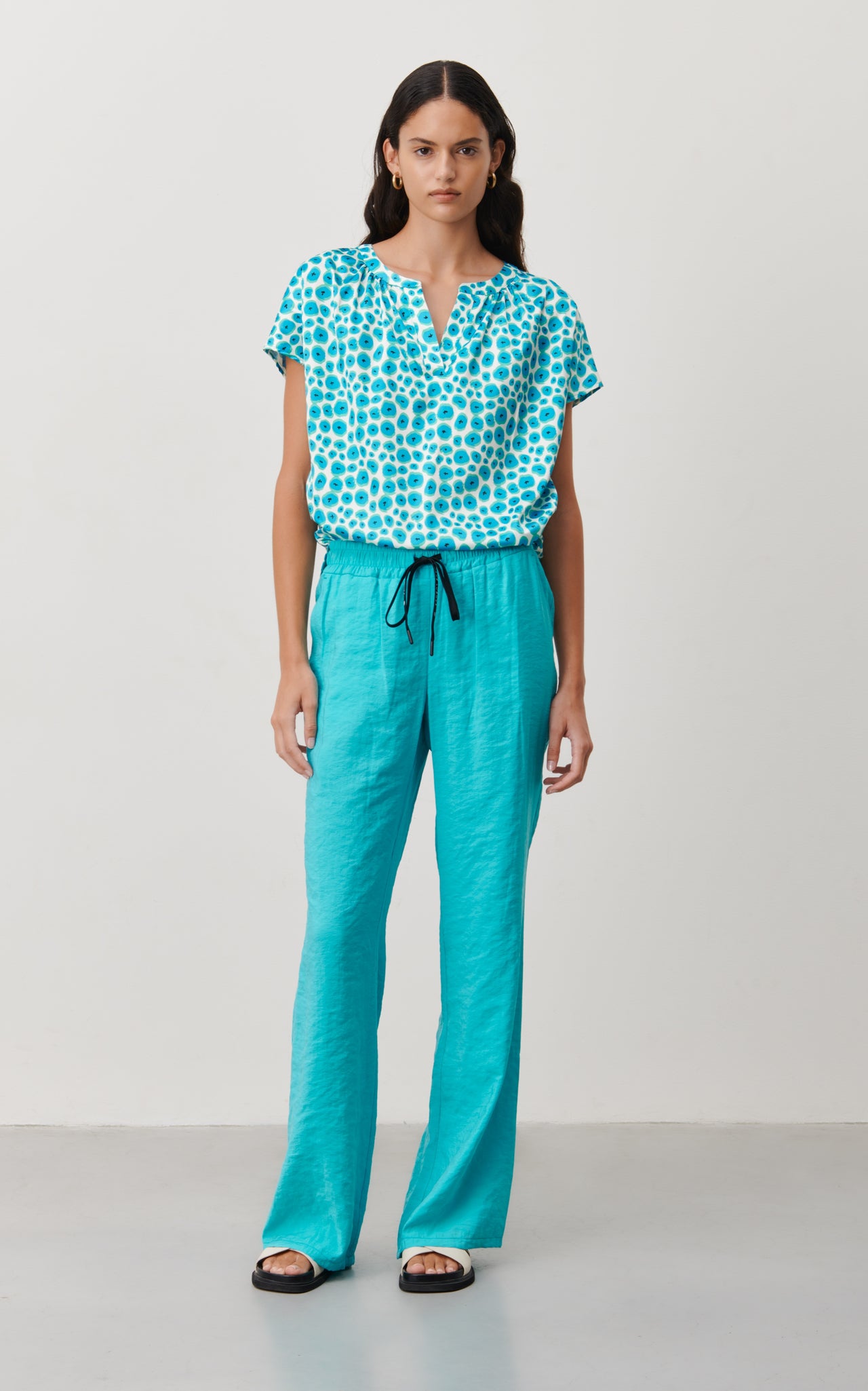 Carola structure technical jersey pants | Light Blue