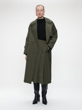 Alissa taffeta skirt | Army