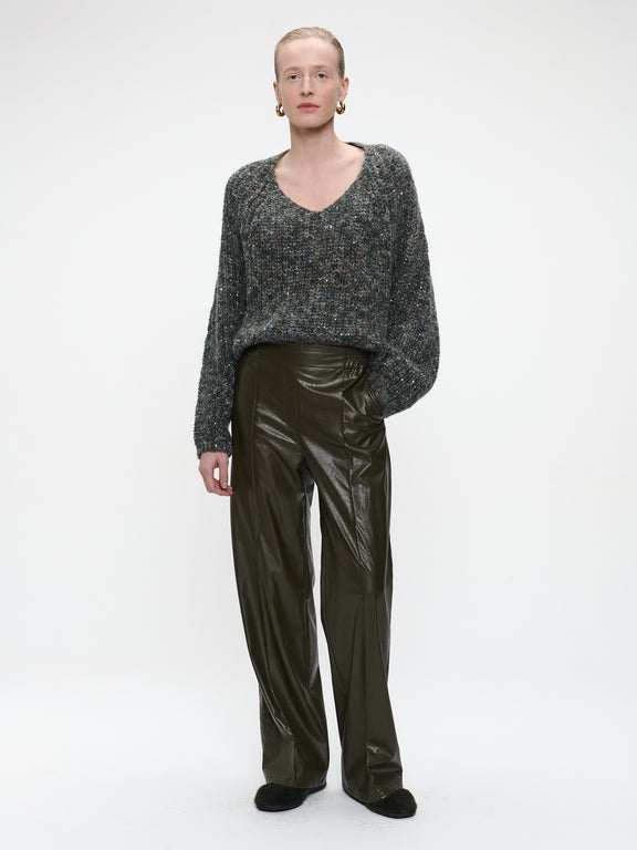 Thera eco leather pants | Army