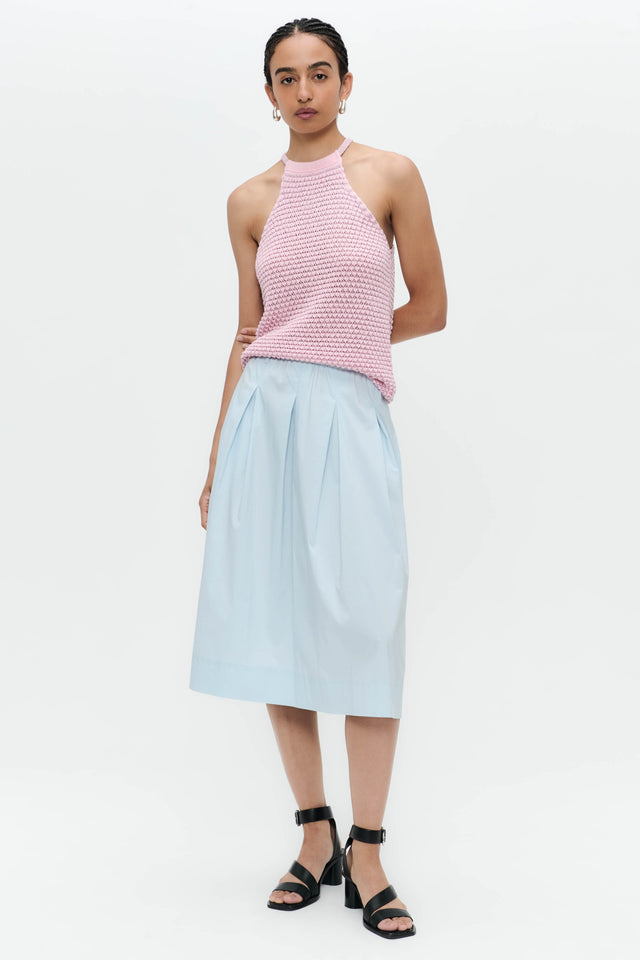Open shoulders cotton viscose top 9042 | Rose