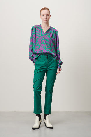 Liza Blouse | Green Purple