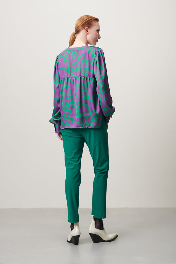Liza Blouse | Green Purple