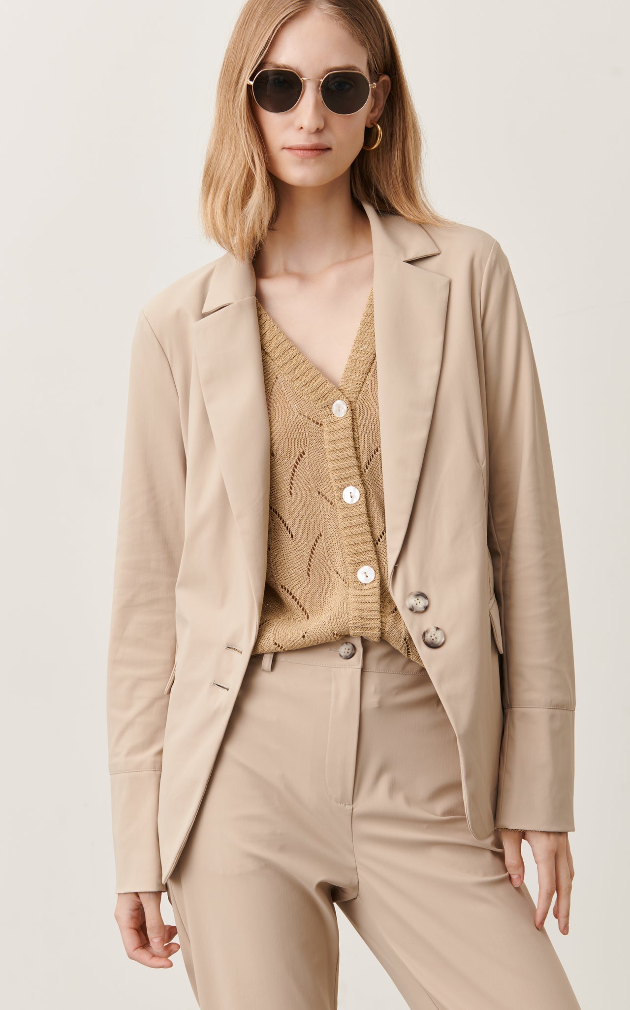 Amsterdam Blazer Technical Jersey | Sand