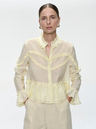 Netty bohemian style Blouse | Yellow