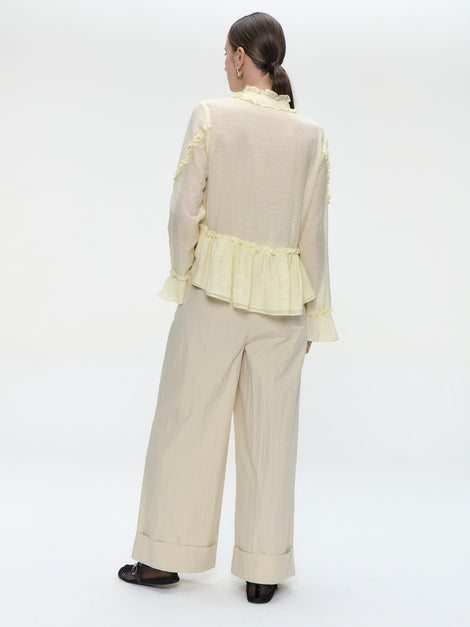 Netty bohemian style Blouse | Yellow