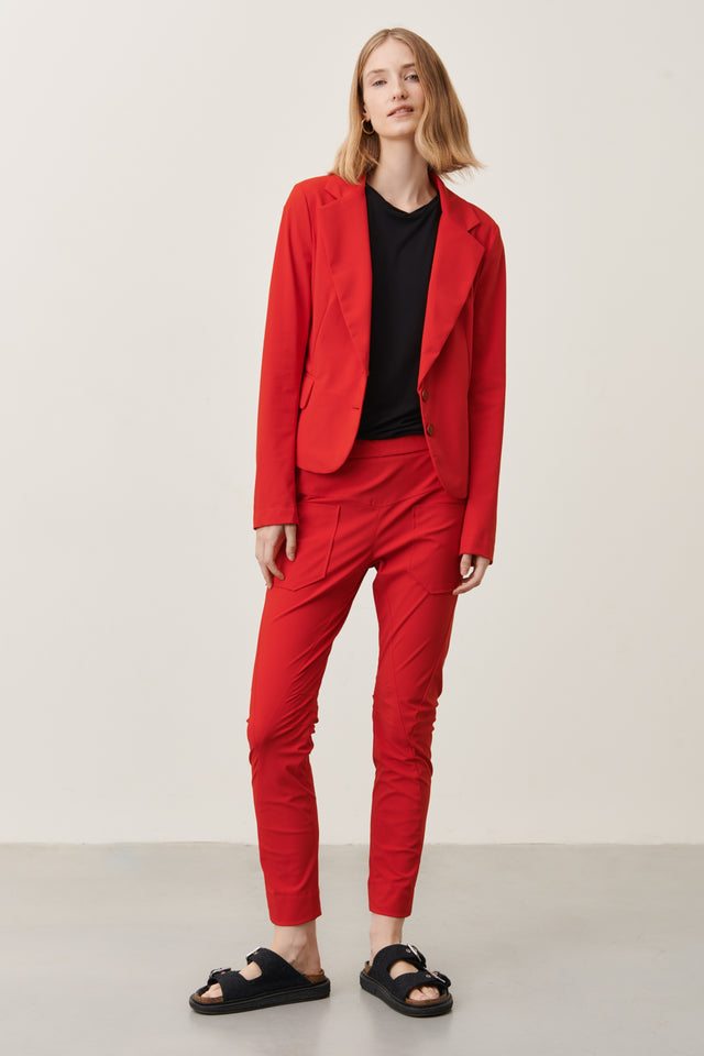 Atina Blazer Technical Jersey | Red