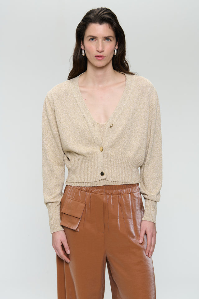 Lurex shiny vest 25011 | Gold
