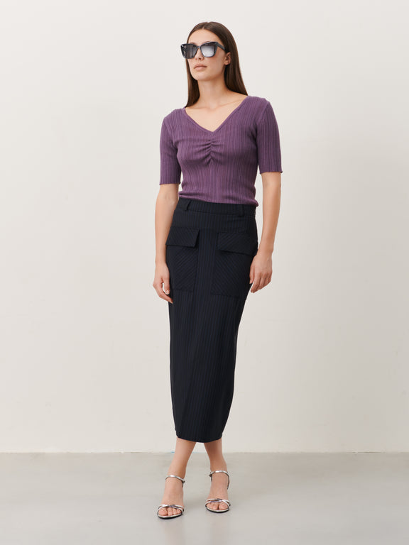 Lara Skirt Technical Jersey | Blue