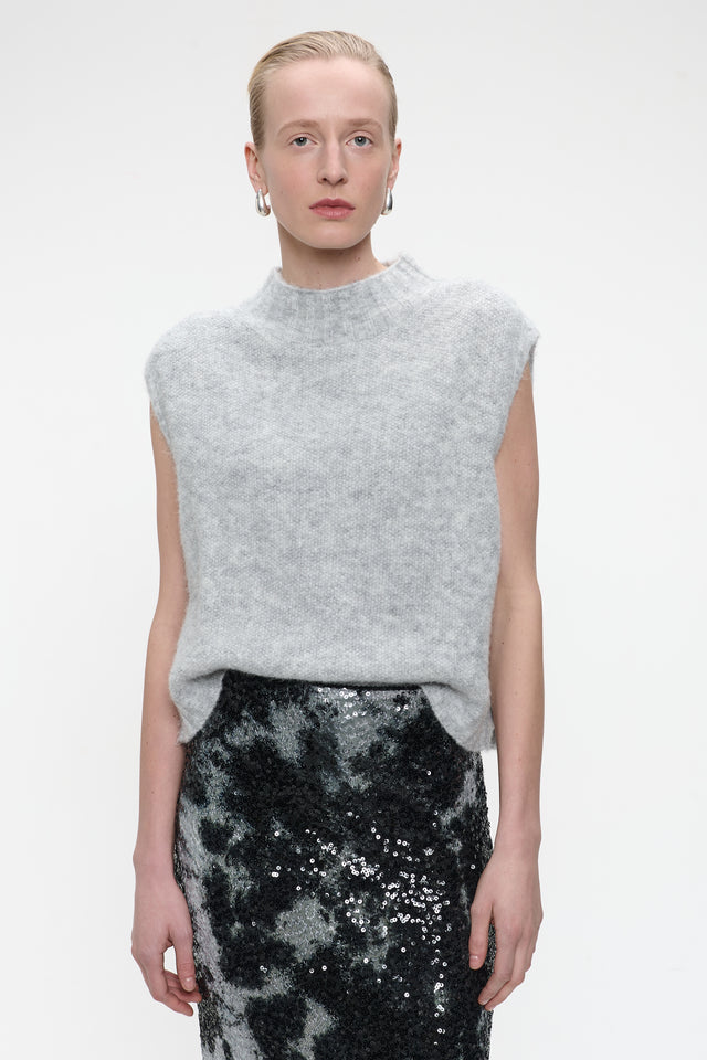 Alpaca Vest H24179 | Grey