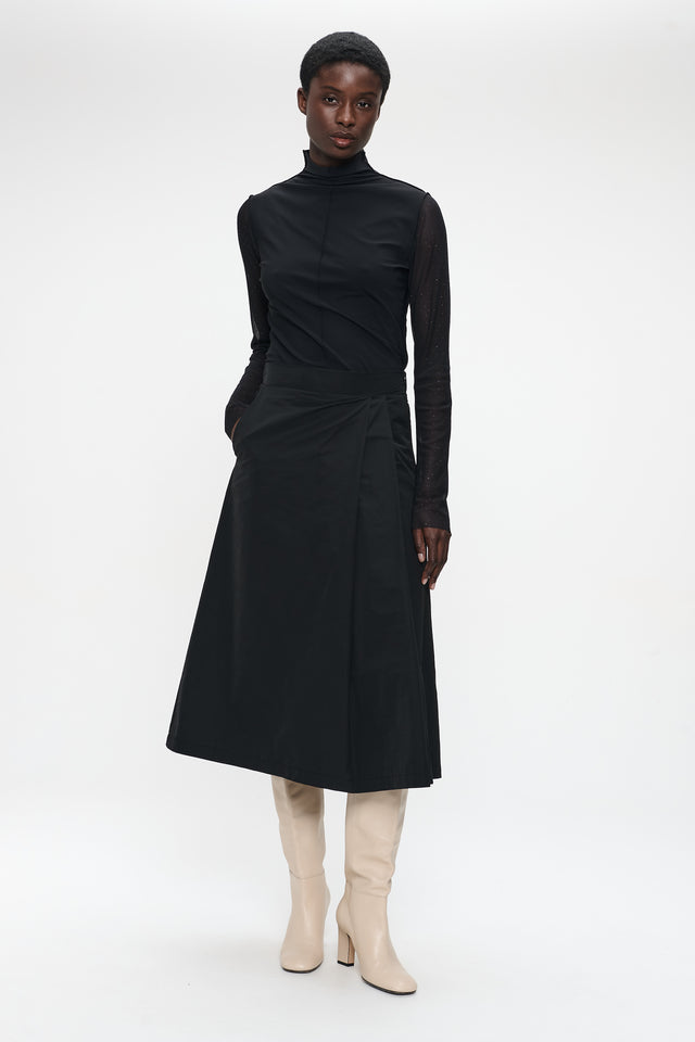 Alissa taffeta skirt | Black
