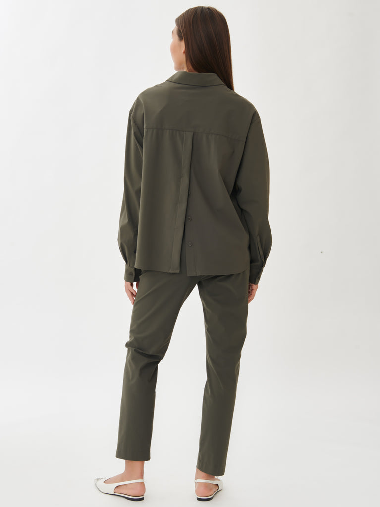 Avine Blouse Technical Jersey | Army