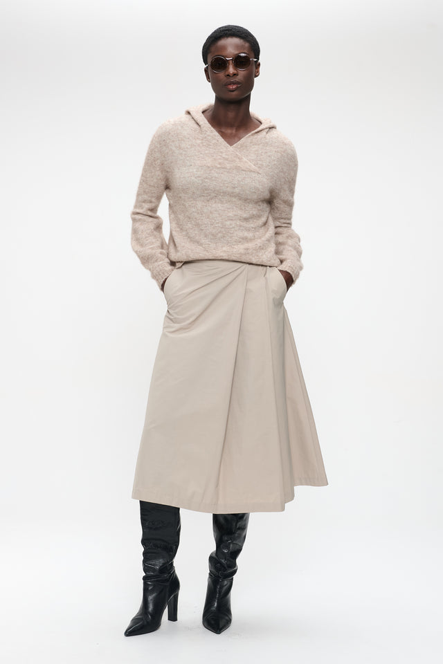Alissa taffeta skirt | Beige