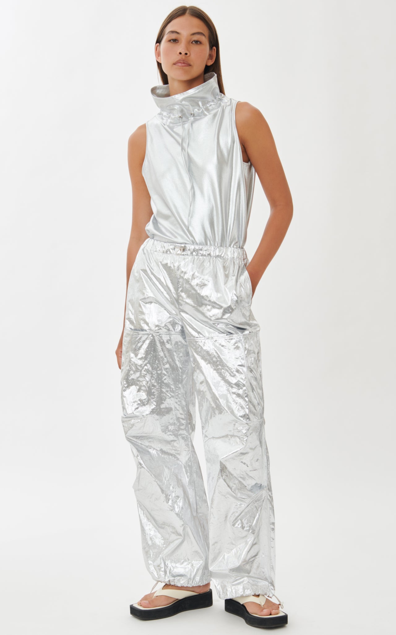 Maria strech viscose logo top | Flamingo