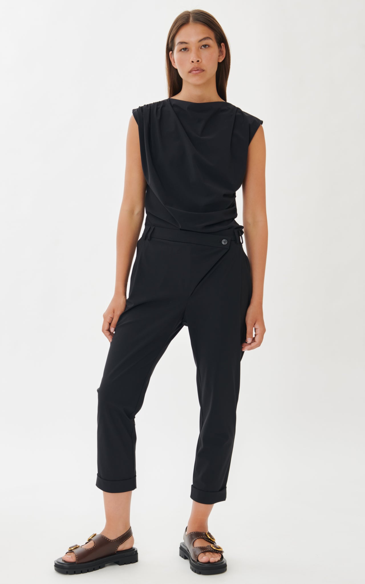 Pants Anna - Skinny fit Technical Jersey | Blue